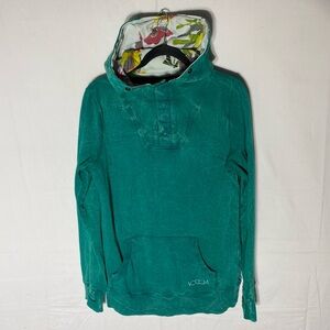Volcom Green Ice Dye Pullover Hoodie S